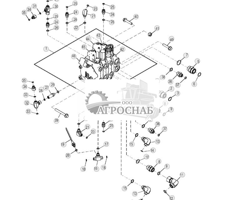 Hydraulic Control Valve, 3 Spool, Outside Dozer (OSD) - ST657060 479.jpg